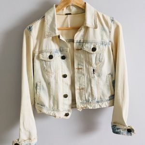 Free People Acid Washed Jean Jacket